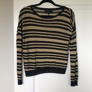 NWOT. Rag & bone gold and black sweater S